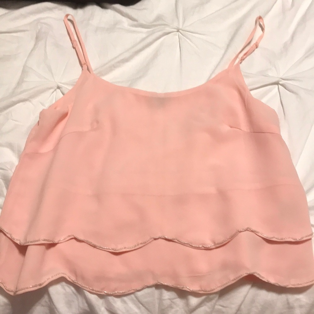 Light Pink flow spaghetti strap top
